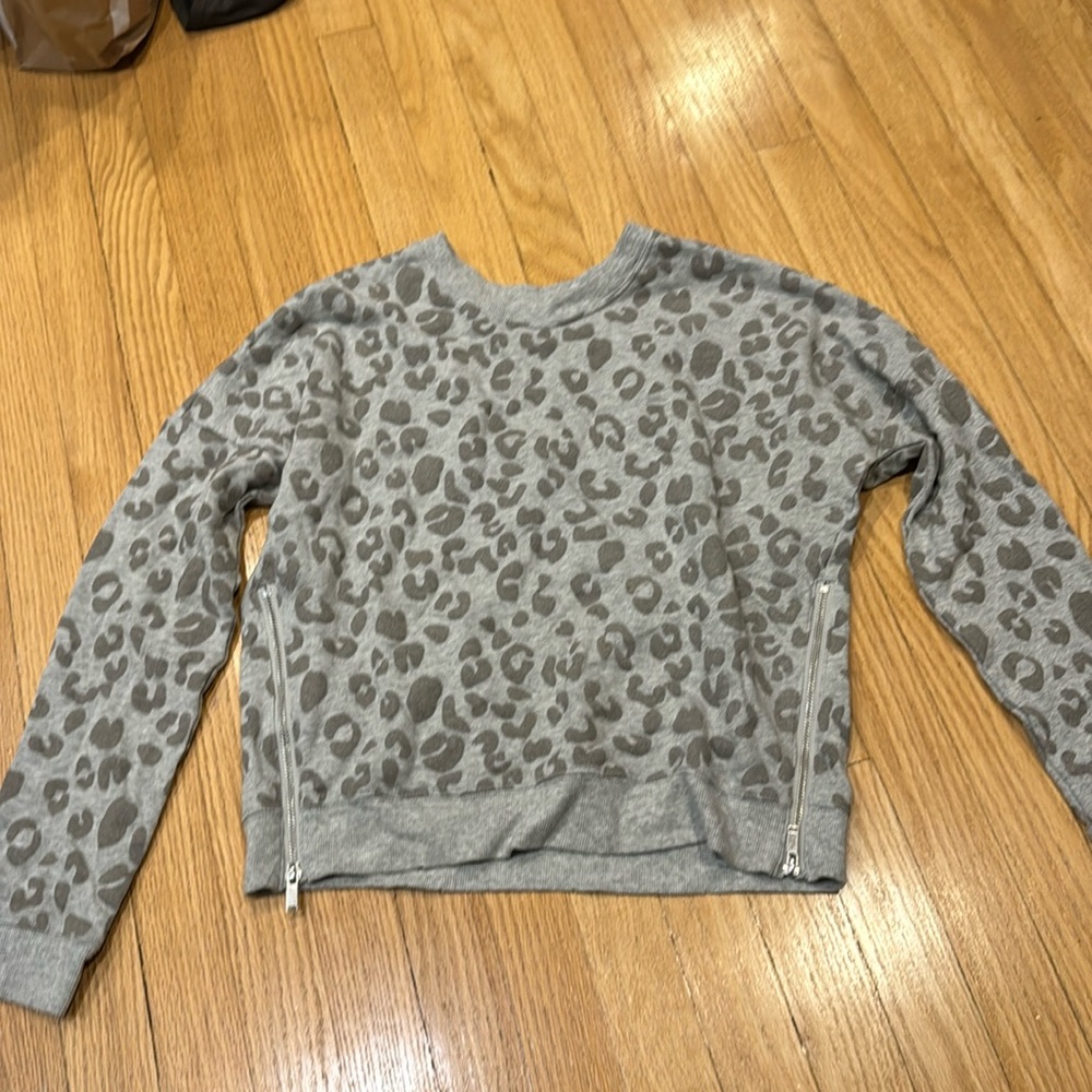 Grey Cheetah Crew Neck